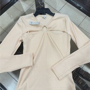 River Island Beige Long Sleeve Top